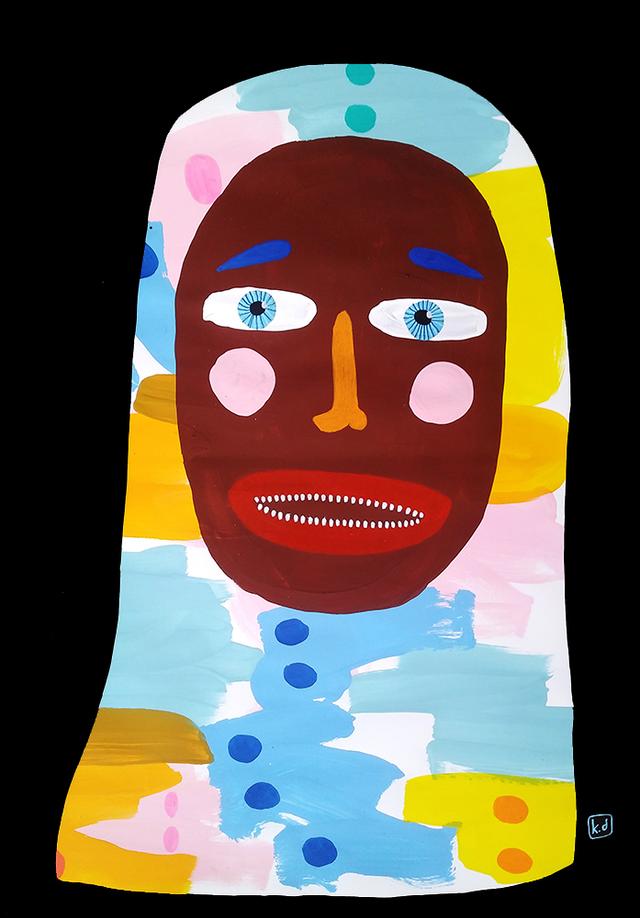 Afrikan lady with colorful turbane