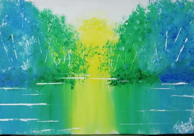 sunset on the lake