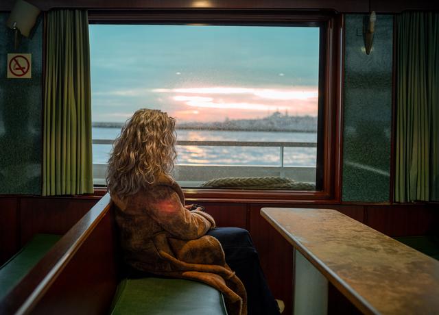 Vapurda gün batımı